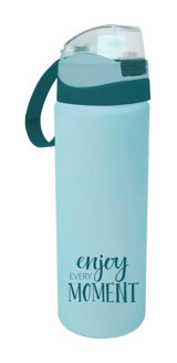 Herevin Enjoy Every Moment Mavi Plastik Spor Yetişkin Matara 750 ml