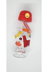 Gıpta Cool-J Medium Pipetli Sarı-Kırmızı Tritan Okul Çocuk Suluk 600 ml
