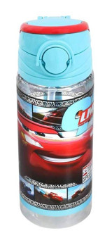 Ottonya 44206 Cars Pipetli Çok Renkli Plastik Okul Çocuk Suluk 500 ml