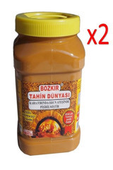 Bozkır Tahin Dünyası Odun Ateşi Çifte Kavrulmuş Organik Glutensiz Kepeksiz Tahin 2x935 gr