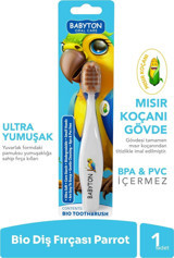 Babyton Papağan Yumuşak Manuel Çocuk Diş Fırçası Beyaz