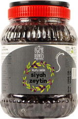 Egeye Dönüş Az Tuzlu Siyah Zeytin Kavanoz 1 kg