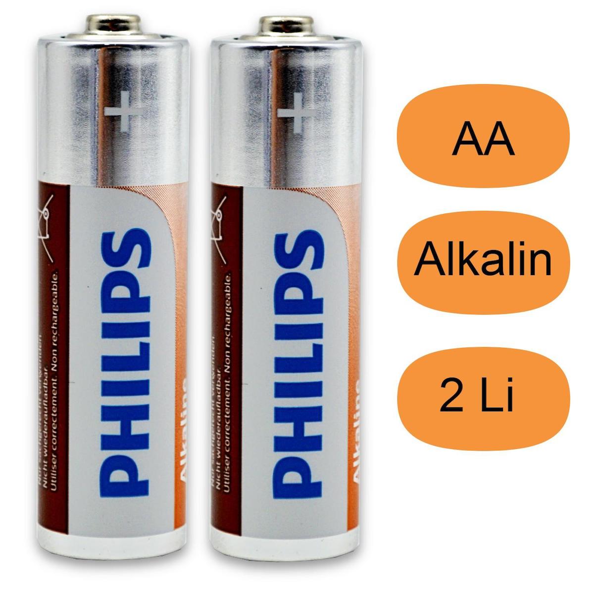 Philips LR6A12S 1.5 V Alkalin AA / Kalem Pil 2'li