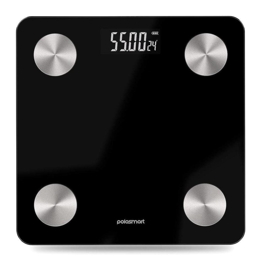 Polosmart PSC55 Yağ Ölçer Vücut Analizi Yapan Bluetoothlu Kas Ölçen Cam Dijital Akıllı Tartı