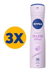 Nivea Double Effect Ter Önleyici Antiperspirant Sprey Kadın Deodorant 3x150 ml