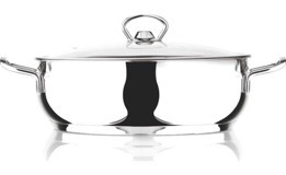 Cooker Lara Cam Kapaklı Çelik 24 cm Karnıyarık Tencere