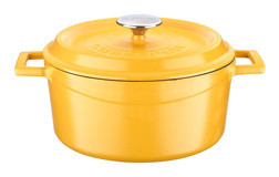 Lava Spring Döküm 24 cm Derin Tencere Sarı