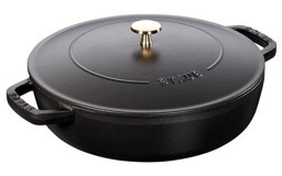 Staub Chistera Döküm Basık Tencere Siyah