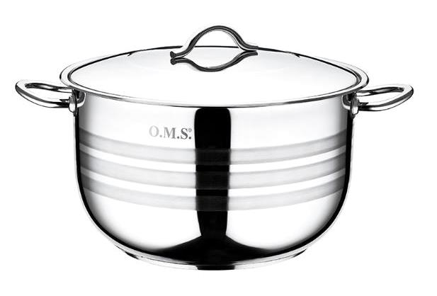 Oms Collection Mega Paslanmaz Çelik 40 cm Derin Tencere