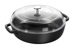 Staub Cam Kapaklı Döküm Basık Tencere