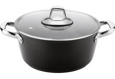 Fms INT1003S İndüksiyon Cam Kapaklı Titanyum 22 cm Derin Tencere