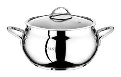 Oms Collection 2031 Cam Kapaklı Paslanmaz Çelik 24 cm Derin Tencere