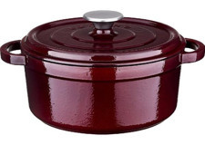 Leggno Flame Döküm 20 cm Derin Tencere Bordo