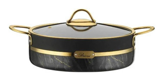 Brioni Selection SLS-123 Cam Kapaklı Granit 24 cm Basık Tencere
