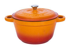 Lava New Heritage Demir Döküm 22 cm Derin Tencere Turuncu