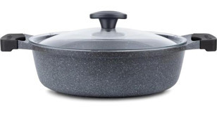 Thermoad Graneu Cam Kapaklı Granit 26 cm Karnıyarık Tencere