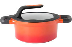 Berghoff Gem Stay Cool Cam Kapaklı Döküm 20 cm Derin Tencere