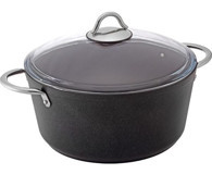 Bonera Pro Plus Cam Kapaklı Granit 24 cm Derin Tencere