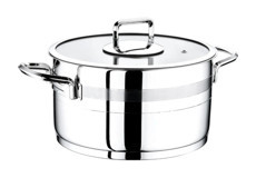 Evimsaray Safir S-1389 Cam Kapaklı Çelik 22 cm Derin Tencere