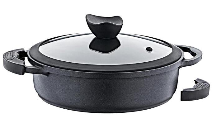 Olika Palladium PK2404 Cam Kapaklı Alüminyum 24 cm Basık Tencere