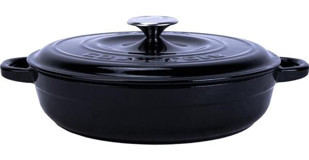 Lava Heritage Döküm 28 cm Basık Tencere Siyah