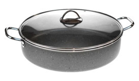 Cookcase Mega Cam Kapaklı Granit 38 cm Karnıyarık Tencere