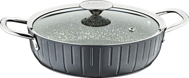 Oms Collection Colonna Cam Kapaklı Granit 24 cm Karnıyarık Tencere