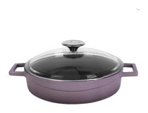Lava Glaze Döküm 28 cm Basık Tencere Mor