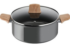 Tefal C4254613 Cam Kapaklı Titanyum 24 cm Derin Tencere