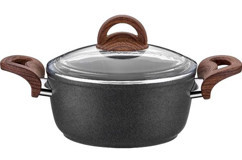 Neva New N2292 Cam Kapaklı Granit 20 cm Derin Tencere