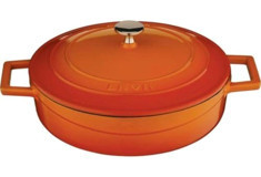 Lava Döküm 24 cm Basık Tencere Turuncu