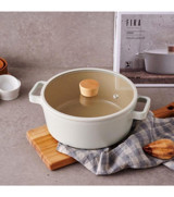 Neoflam Fika D-NEOF222 İndüksiyon Cam Kapaklı Döküm 22 cm Derin Tencere