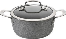 Ballarini 750028290 Cam Kapaklı Granit Derin Tencere