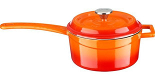 Lava Döküm 16 cm Derin Sos Tencere Turuncu