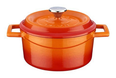 Lava Trendy Döküm 18 cm Derin Tencere Turuncu