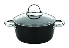 Saflon SF3624TT Cam Kapaklı Titanyum 24 cm Derin Tencere
