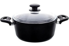 Aryıldız TT Solido Premium Cam Kapaklı Granit 24 cm Derin Tencere