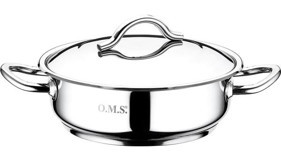 Oms Collection Paslanmaz Çelik 26 cm Basık Tencere