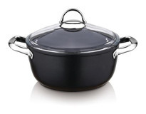 Saflon 3622 Cam Kapaklı Döküm 22 cm Derin Tencere