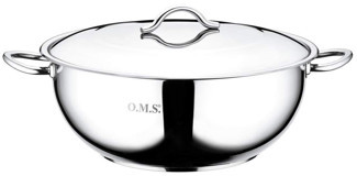 Oms Collection Paslanmaz Çelik 32 cm Derin Tencere