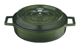 Lava Döküm 24 cm Basık Tencere Yeşil