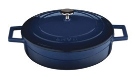 Lava Döküm 24 cm Basık Tencere Mavi