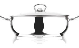 Cooker Lara Cam Kapaklı Çelik 28 cm Karnıyarık Tencere