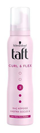 Schwarzkopf Taft Curl & Flex Normal Saçlar İçin Şekillendirici Hacim Veren Saç Köpüğü 3x150 ml