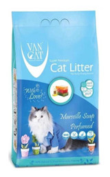 Vancat Marsilya Sabunu Kokulu Topaklanan İnce Taneli Bentonit Kedi Kumu 5 kg