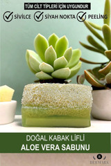Bermark Doğal El Yapımı Aloe Vera-Gliserinli-Kabak Lifli Katı Sabun 110 gr