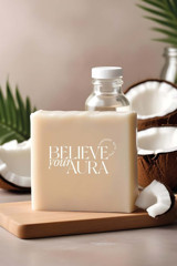 Believe Your Aura Doğal El Yapımı Hindistan Cevizi Katı Sabun 100 gr