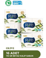 Rubis Doğal Beyaz-Zeytin Katı Sabun 4x110 gr