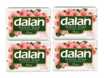 Dalan Beyaz Katı Sabun-Gül Katı Sabun 4x600 gr