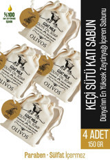 Olivos Doğal Keçi Sütlü-Zeytinyağlı Katı Sabun 4x150 gr